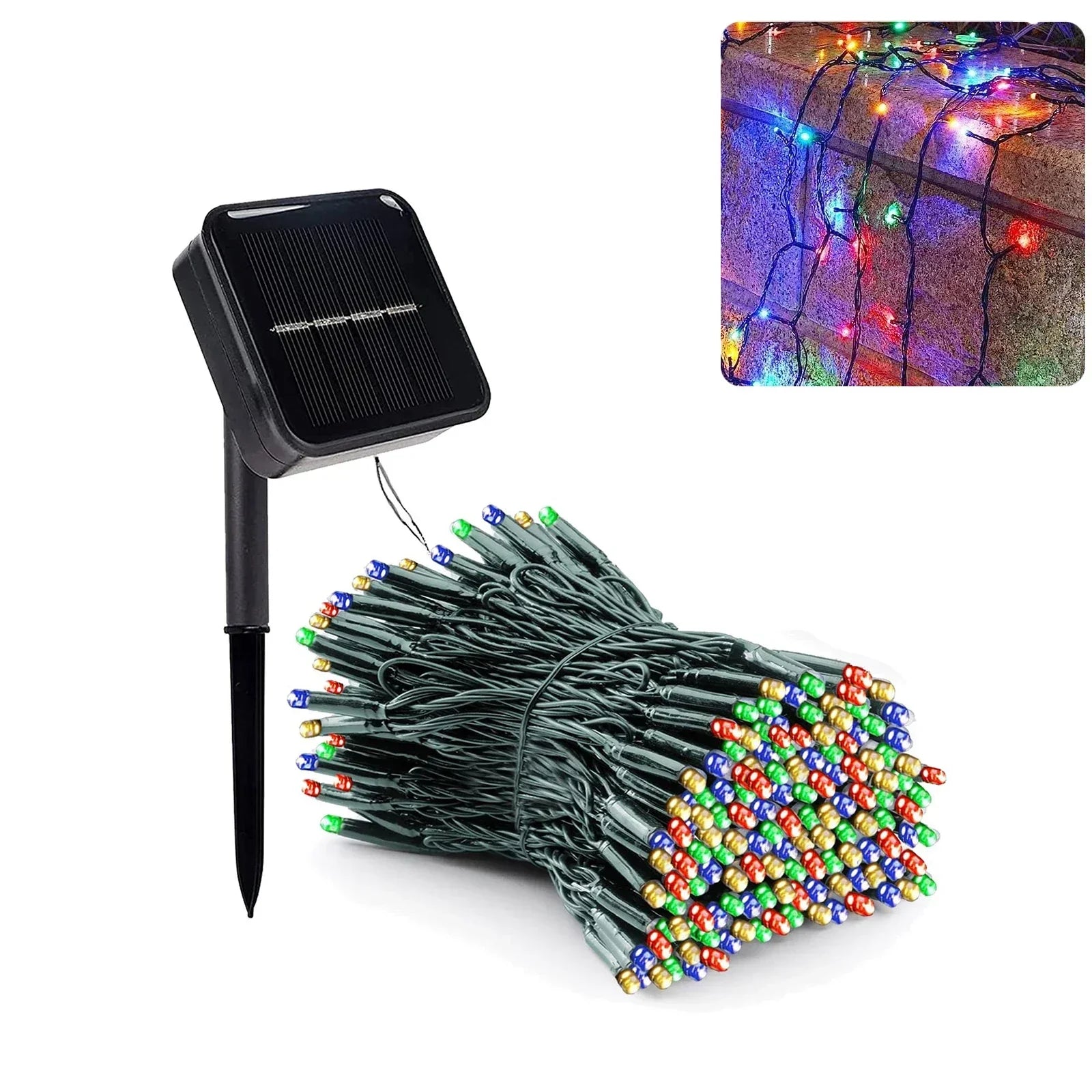 Solar-Powered 300 LED String Lights for Outdoors – Weatherproof Christmas Decoration