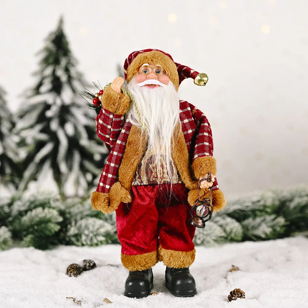 Santa Claus Plush Figure – Festive Decoration for Christmas and Winter Celebrations