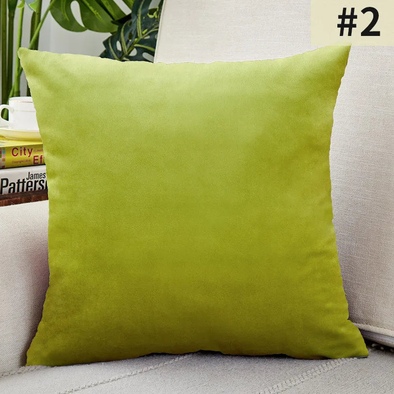 Simple Velvet Cushion Cover – Stylish Pillowcase for Living and Bedroom Decoration