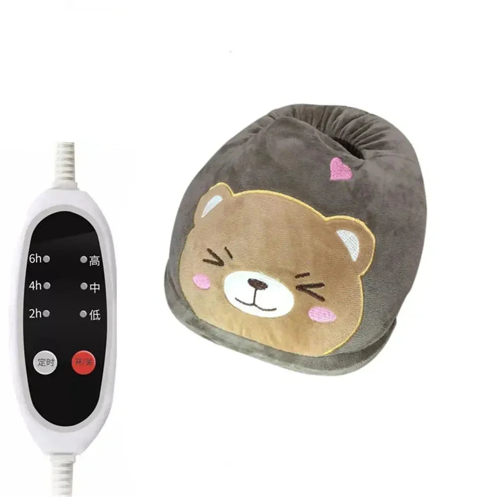 Electric Heating Pad with Bear Design – Washable, Soft Heating Cushion for Hands and Feet, Perfect for Home and Office