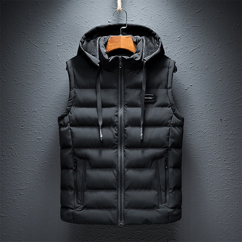 Men's Winter Puffer Vest | Hooded