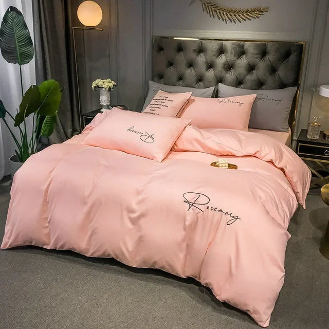 Luxury Duvet Cover with Elegant Embroidery – Soft, Breathable, and High Quality