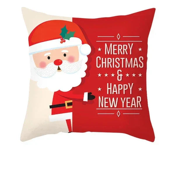 Christmas Cushion Covers Set – Elegant Christmas Decoration for Sofa and Living Room, Festive Cushion Covers 45x45 cm, High-Quality Cotton