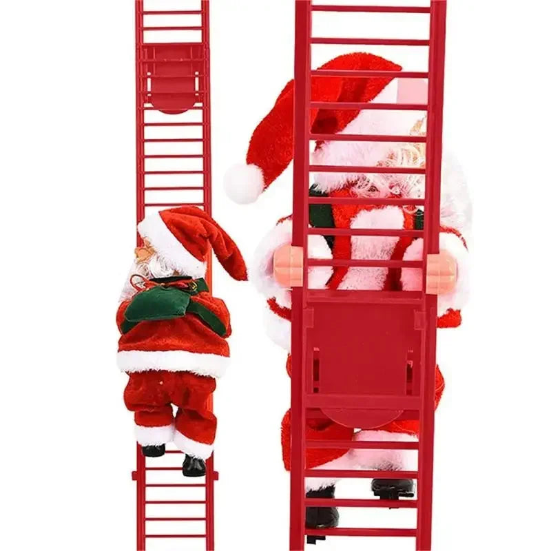 Santa Claus on Ladder – Funny Climbing Christmas Decoration for Home