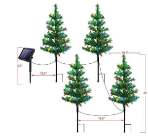 Waterproof Solar Christmas Tree String Lights – LED Garden Lighting for Outdoor Areas