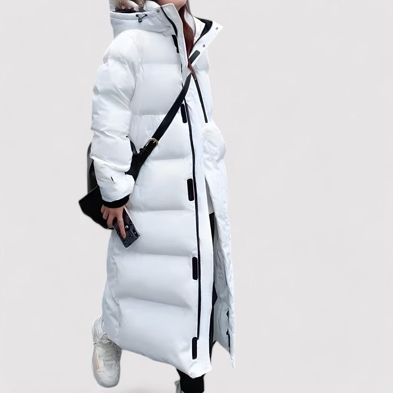 Women's Long Puffer Trench Coat | Winter