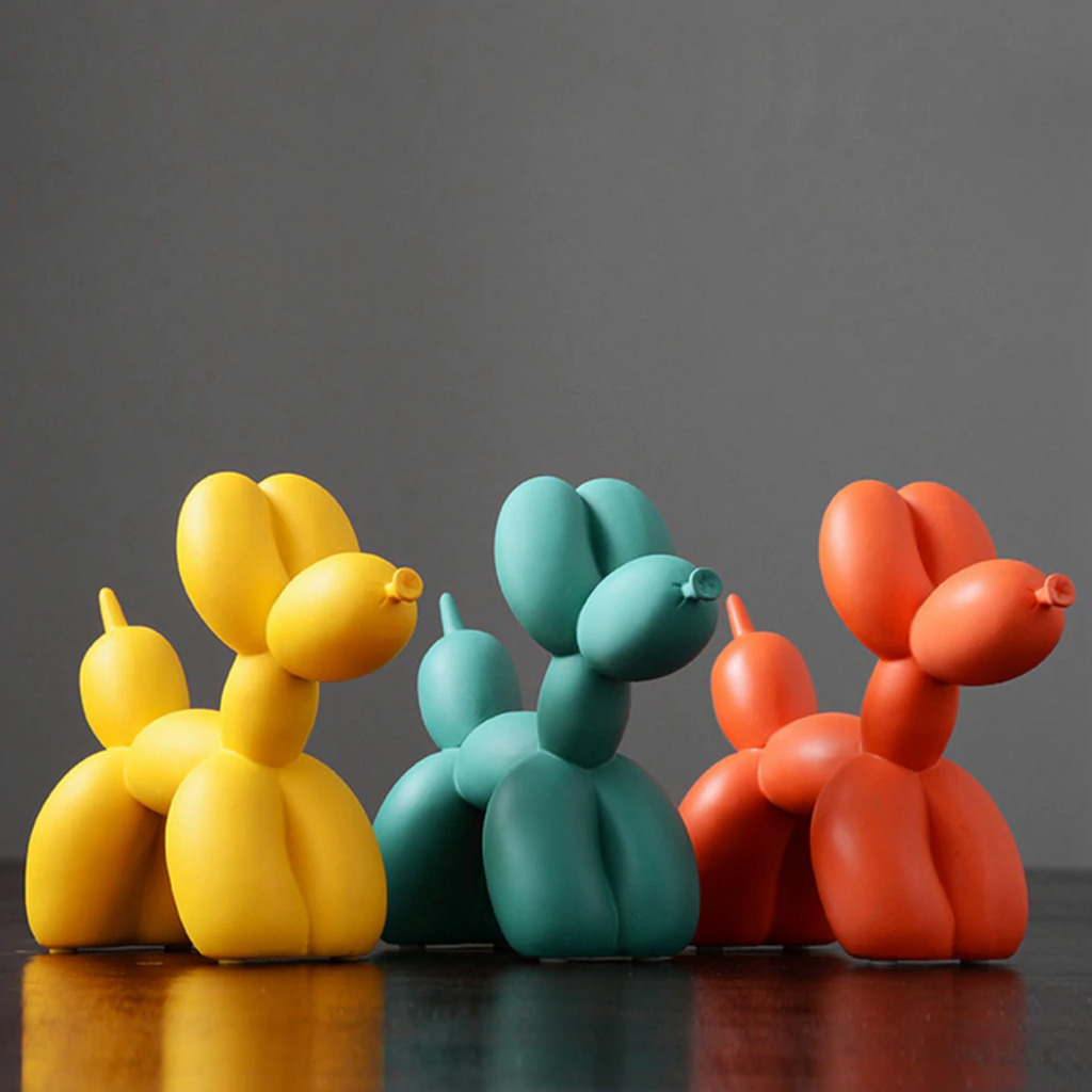 Colourful Balloon Dog Sculpture – Modern Decor for Living Room and Office