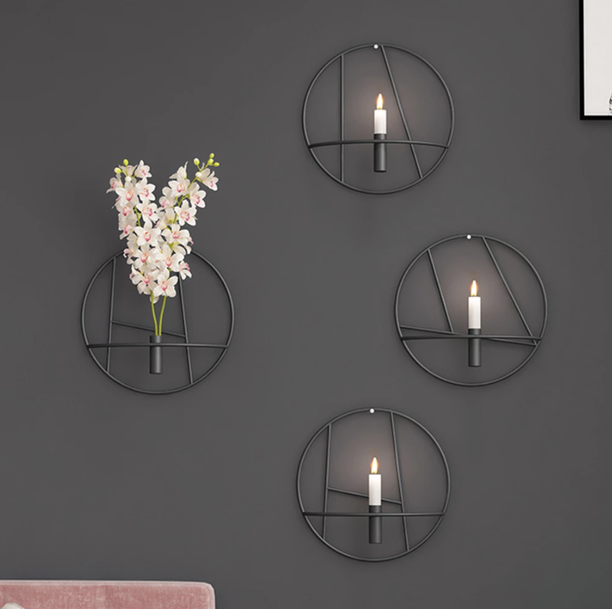 Modern Wall Candle Holder and Vase – Stylish Decor for Living Room and Hallway