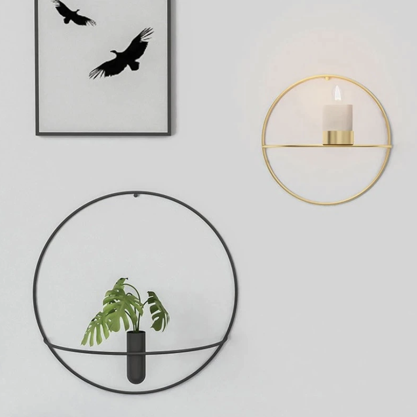 Modern Wall Candle Holder and Vase – Stylish Decor for Living Room and Hallway