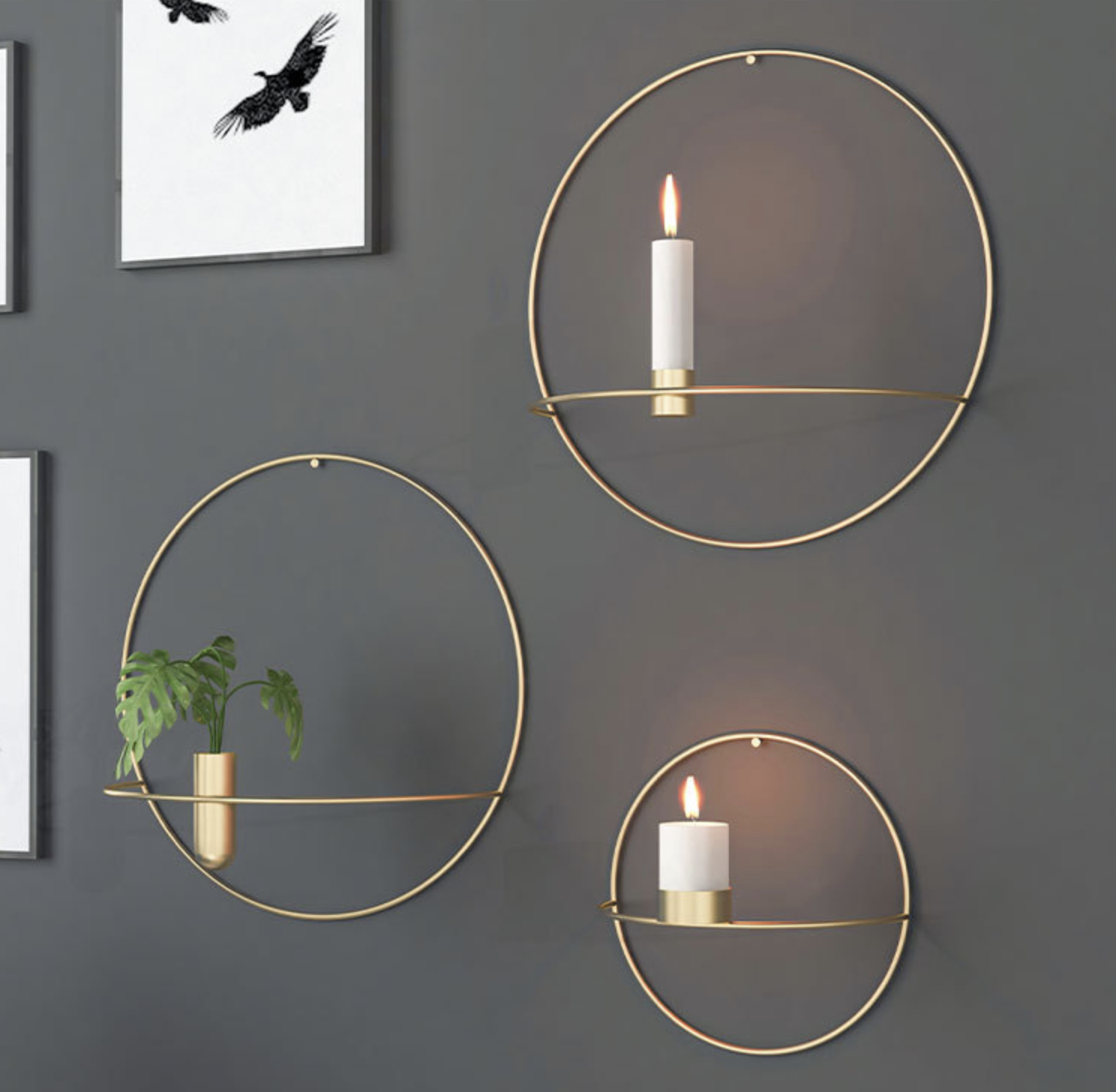 Modern Wall Candle Holder and Vase – Stylish Decor for Living Room and Hallway