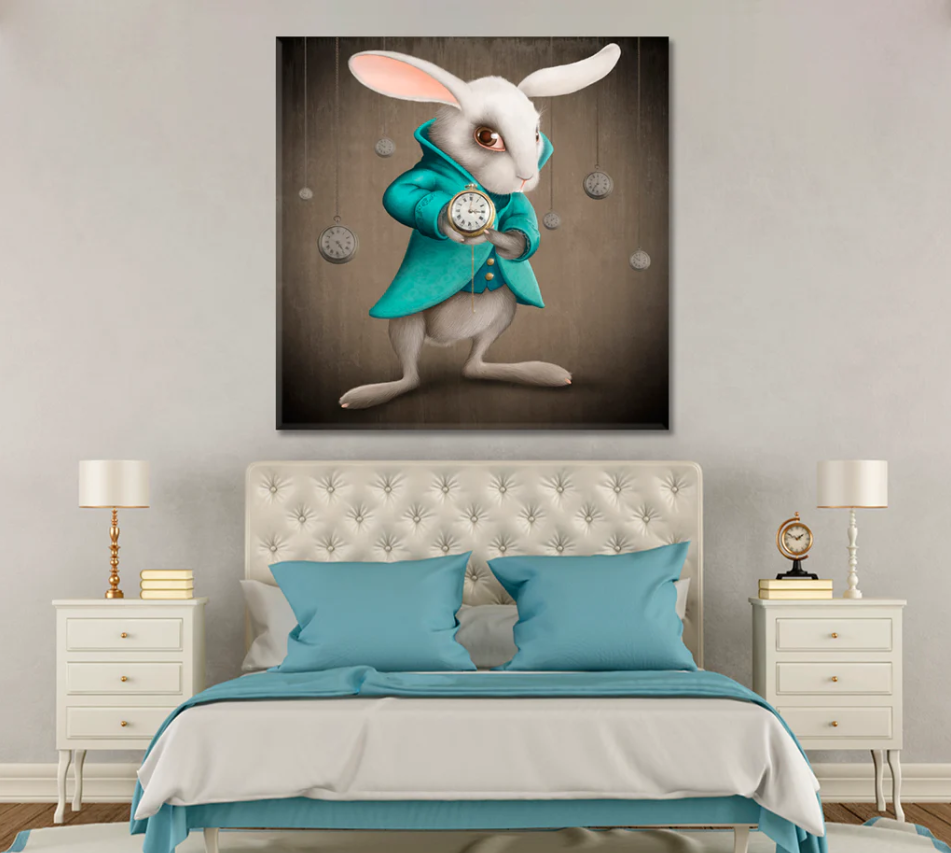 Cute Wall Clock with Rabbit Design – Perfect for Children's Rooms & Animal Lovers, Creative Design