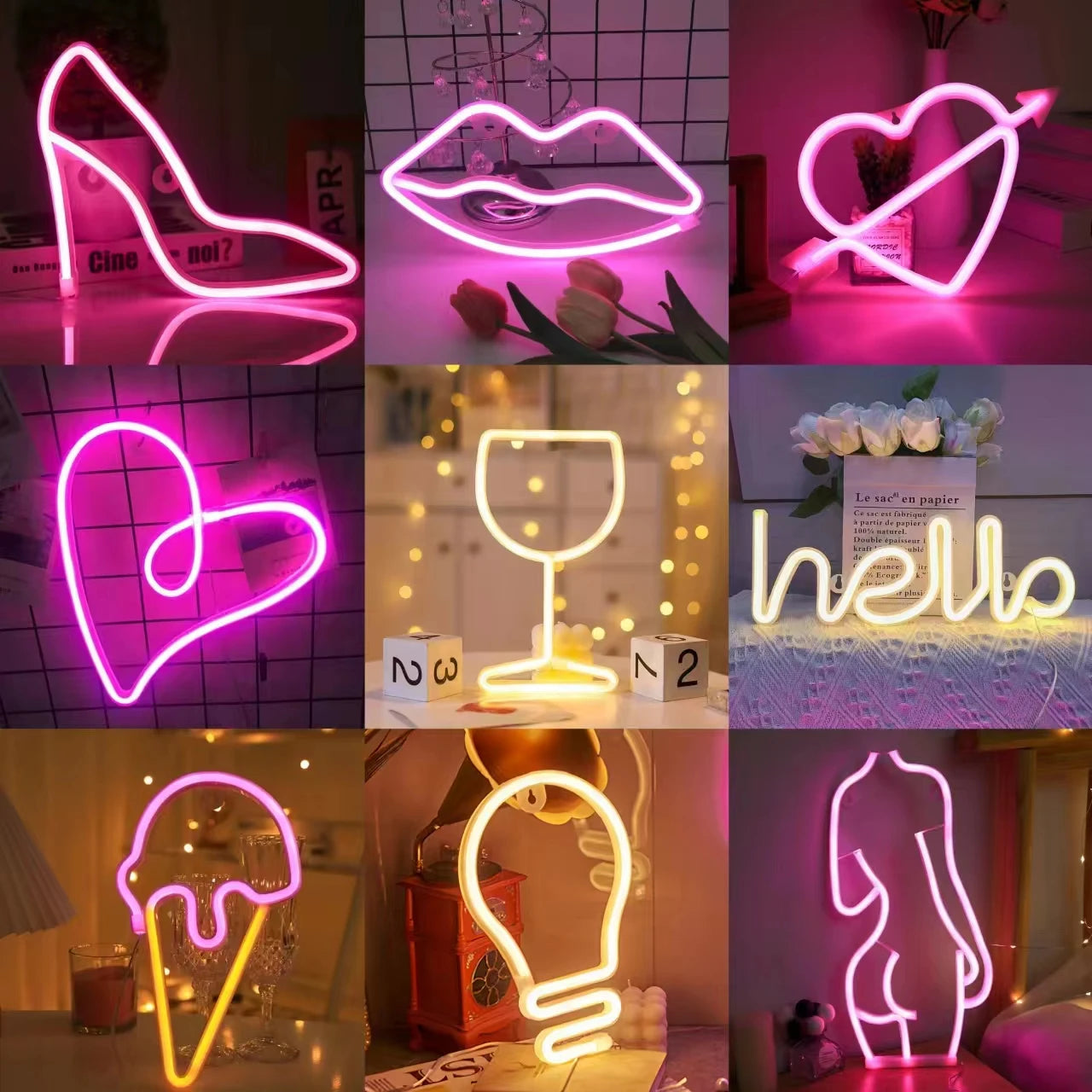 Bold & Vibrant Neon LED Wall Light