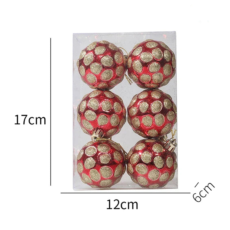 Elegant Snowflake Christmas Baubles Set – High-Quality Christmas Ornaments in Red, White, and Gold, Perfect for Festive Tree Decoration at Christmas