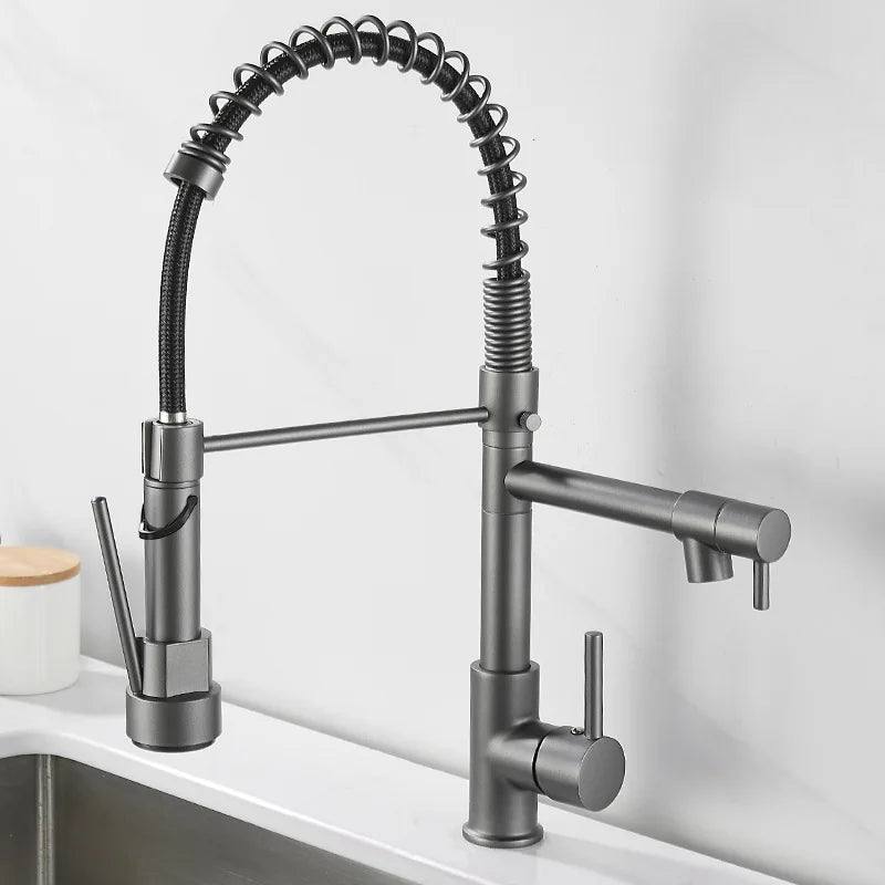 Faucet with Double Outlet – High-Quality Faucet for Flexible Washing, Easy Installation, Ideal for Modern Kitchens, Swiveling and Durable