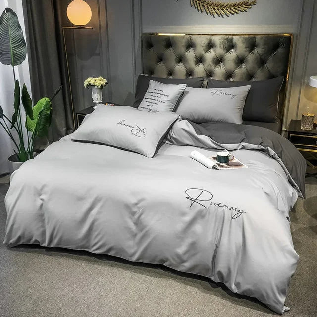 Luxury Duvet Cover with Elegant Embroidery – Soft, Breathable, and High Quality