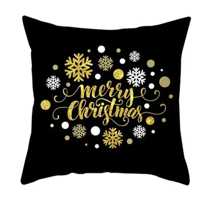 Christmas Cushion Covers Set – Elegant Christmas Decoration for Sofa and Living Room, Festive Cushion Covers 45x45 cm, High-Quality Cotton