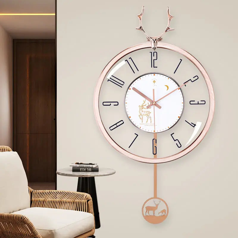 Luxurious Silent Wall Clock – Modern Design with Large Dial for Living Room