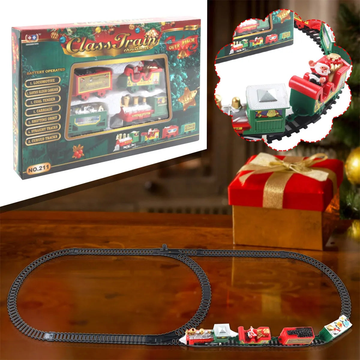 Electric Christmas Train Decoration – Festive Train for Under the Christmas Tree