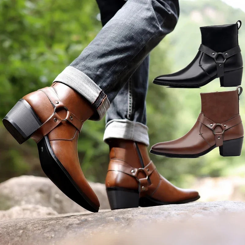 Men's Cowboy Chelsea Winter Boots | Pointed