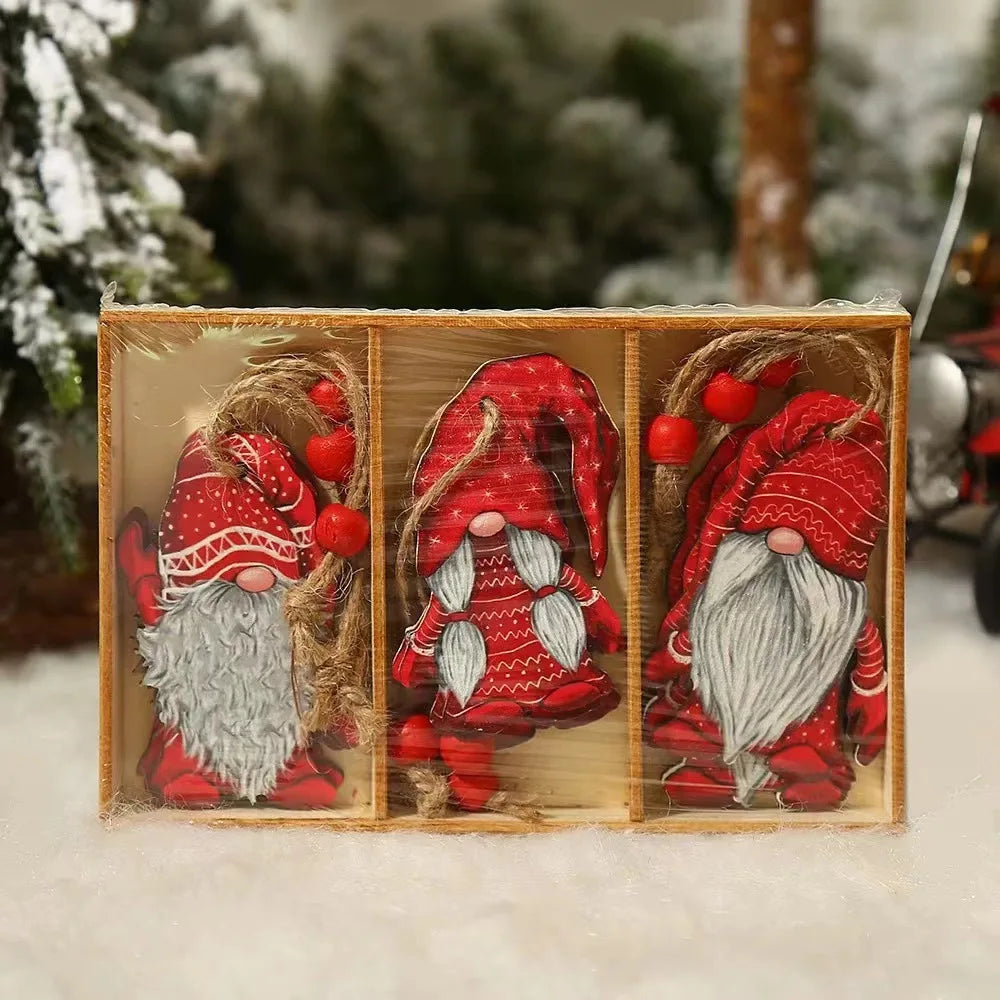 Christmas Wooden Ornaments – Festive Decor for Trees and Gift Wrapping