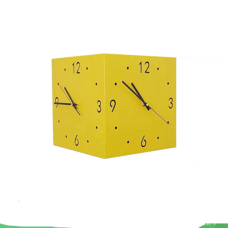 Modern Corner Wall Clock – Creative Square Clock for Stylish Room Design