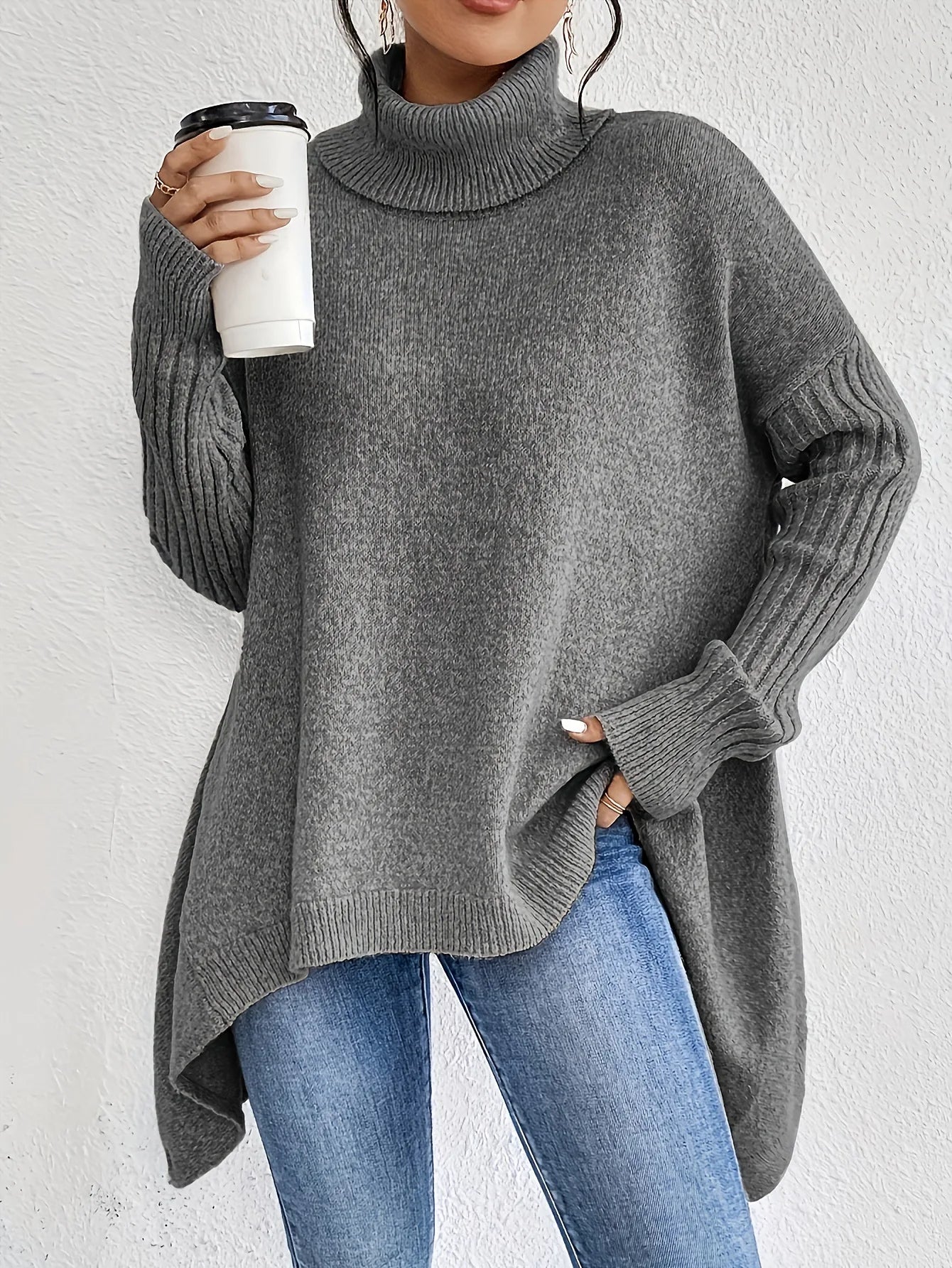 Women's Casual Knitted Sweater  | Turtleneck