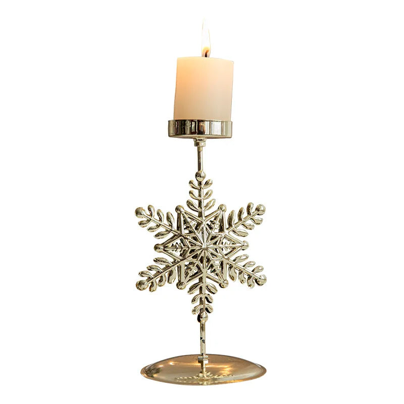 Christmas Candle Holders - Star and Christmas Tree Design for Festive Decoration