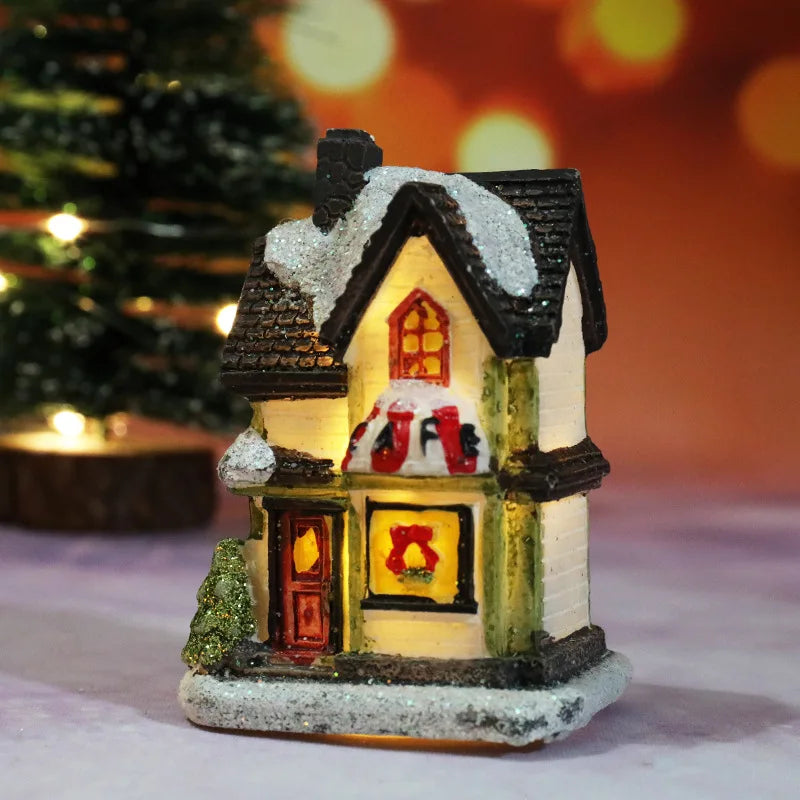 Glowing Christmas Decoration – LED Illuminated House for Festive Decoration