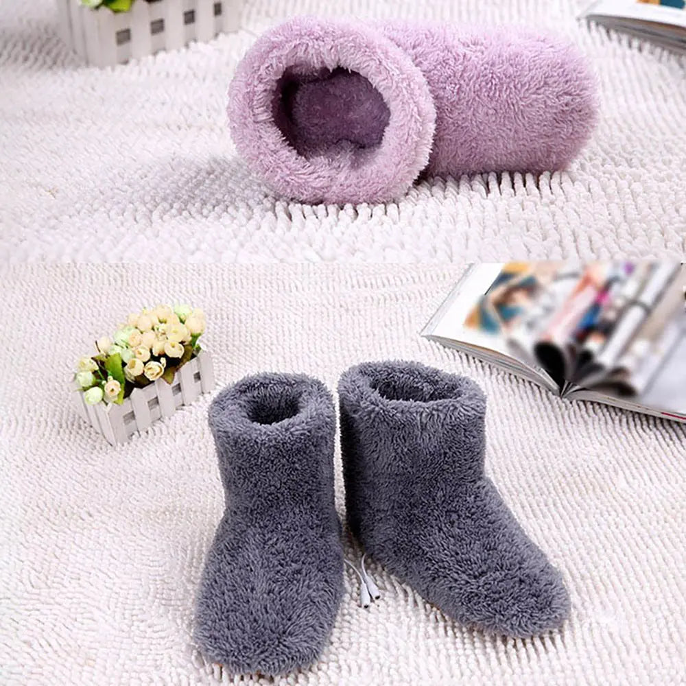 Soft, heated winter slippers – Cozy house shoes for men and women, Ideal for cold days, Extra comfort and warmth at home