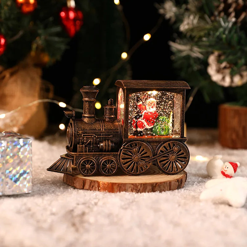 Christmas Train Decoration with LED Lighting – Festive Decor for Home