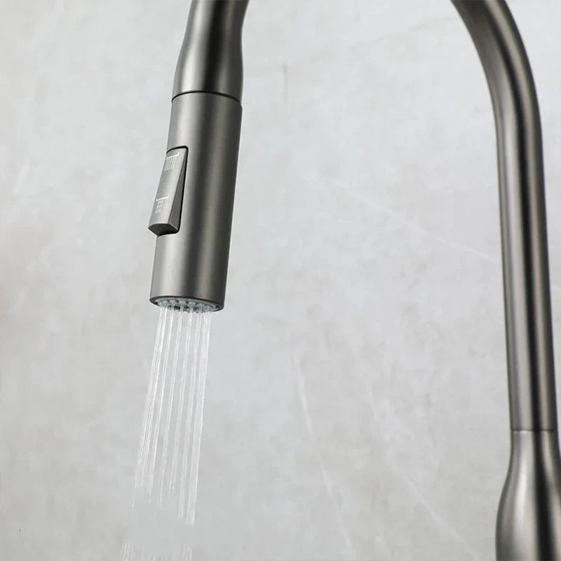 Faucet with Pull-Down Hand Shower – Flexible Faucet for Sinks, High Pressure, Stainless Steel, Easy to Clean, Perfect for Modern Kitchens