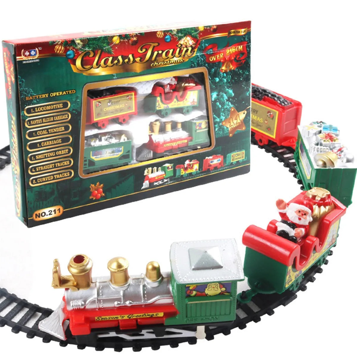 Electric Christmas Train Decoration – Festive Train for Under the Christmas Tree