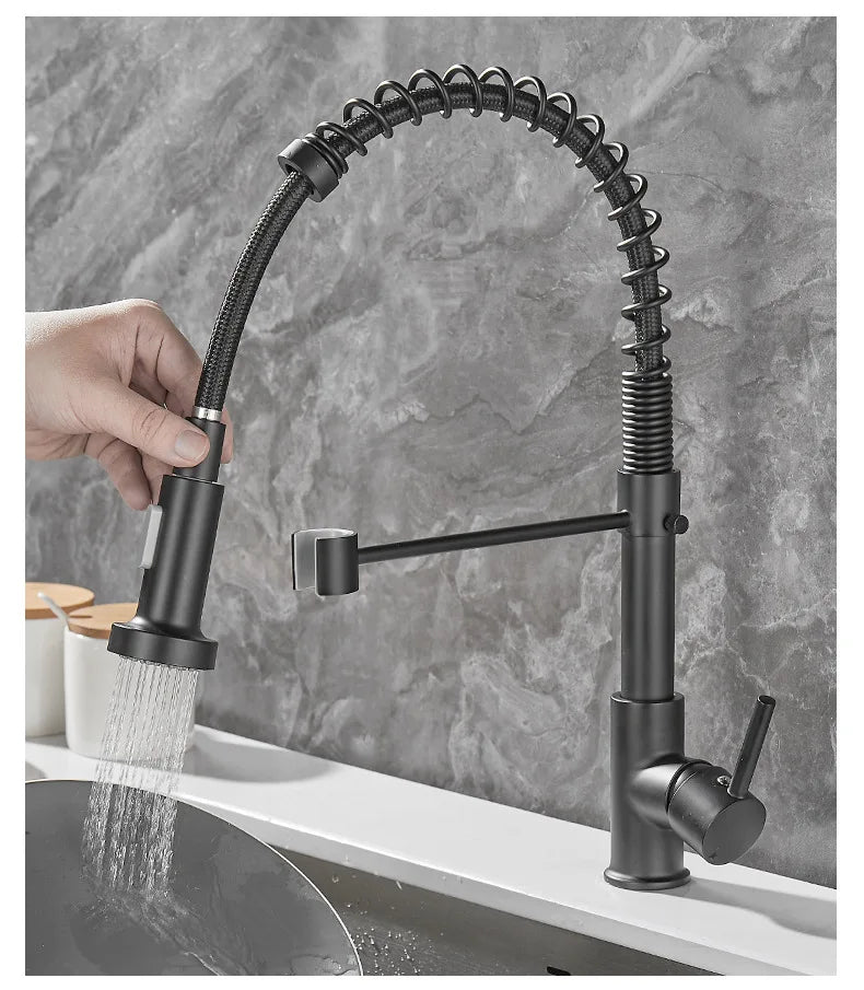 Faucet with Double Outlet – High-Quality Faucet for Flexible Washing, Easy Installation, Ideal for Modern Kitchens, Swiveling and Durable