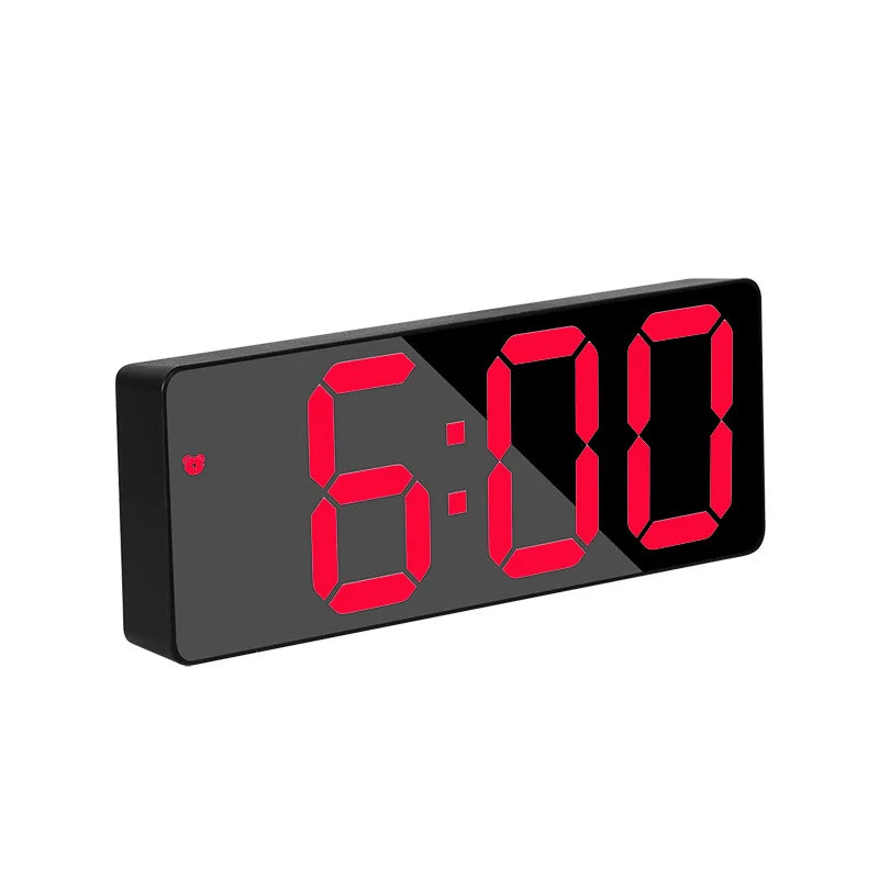 Modern Electronic Mirror Alarm Clock with LED Display, Alarm Function, and Temperature Display – Stylish Digital Clock for Bedroom and Office