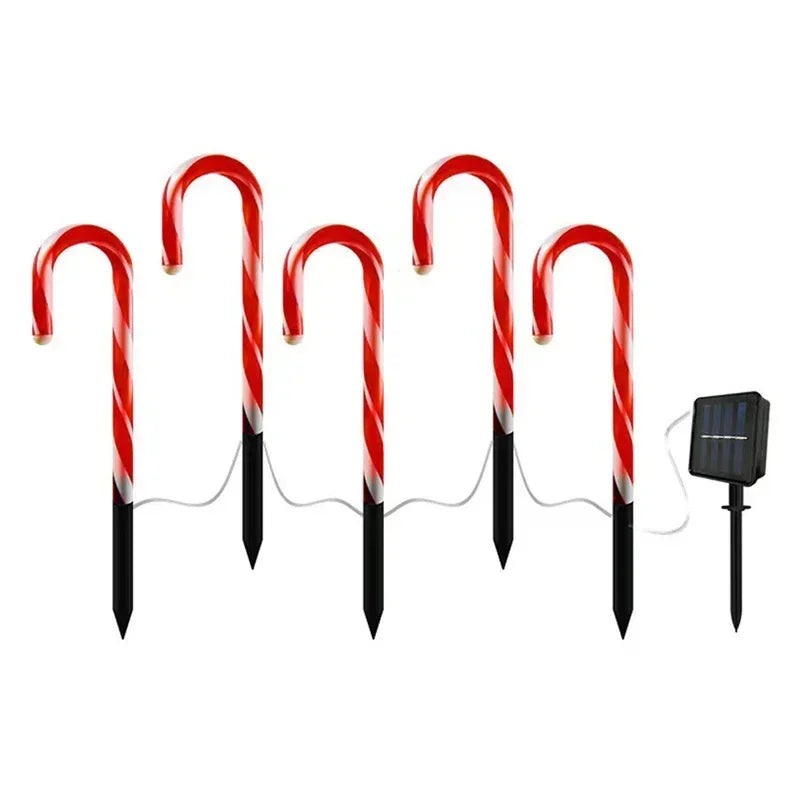 Waterproof Christmas Garden Lights – LED Candy Cane Lights for Outdoor Decoration