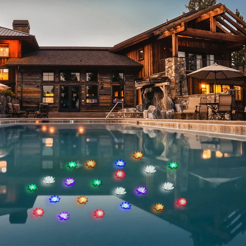 Floating LED Lotus Outdoor Pool Light