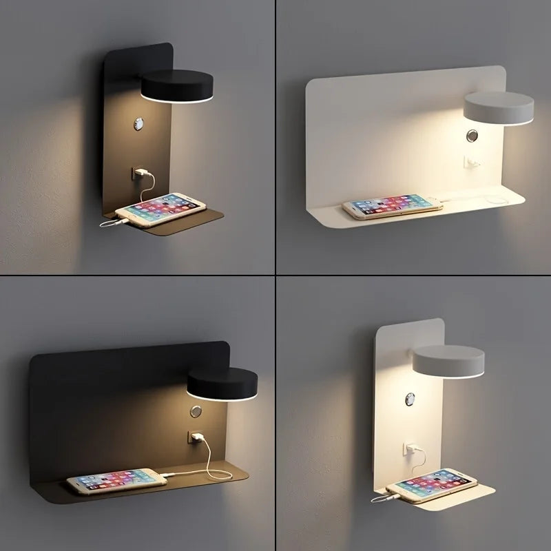 Modern Nightstand Lamp with USB Port – Practical Lighting for Bedrooms