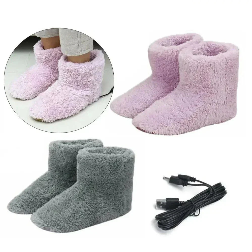 Soft, heated winter slippers – Cozy house shoes for men and women, Ideal for cold days, Extra comfort and warmth at home