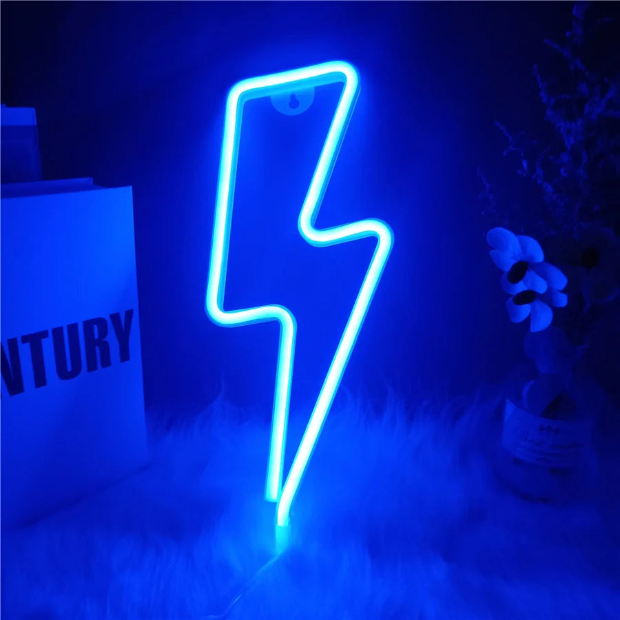 Neon Lightning LED Wall Light