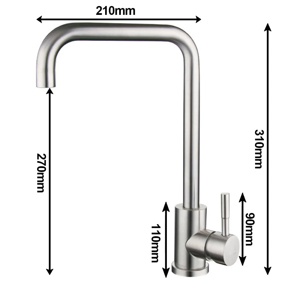 Stainless Steel Faucet – High-Quality, Rust-Free Faucet with Swivel Spout, Durable and Easy to Clean, Ideal for Modern Kitchens