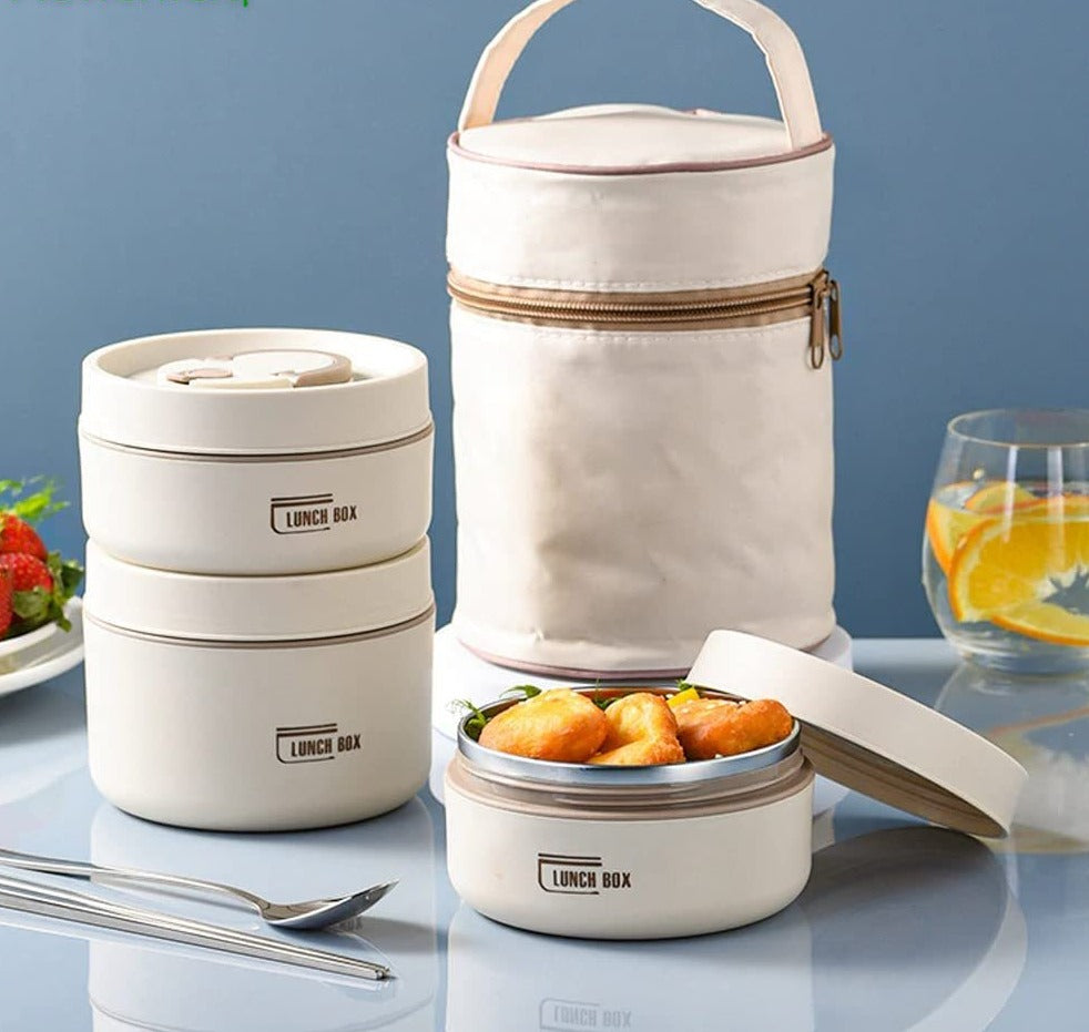 Insulated Lunch Box Set, Perfect for Work and Travel, Multi-Layer Food Containers