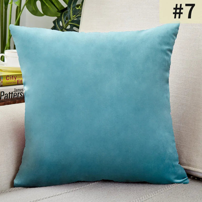 Simple Velvet Cushion Cover – Stylish Pillowcase for Living and Bedroom Decoration