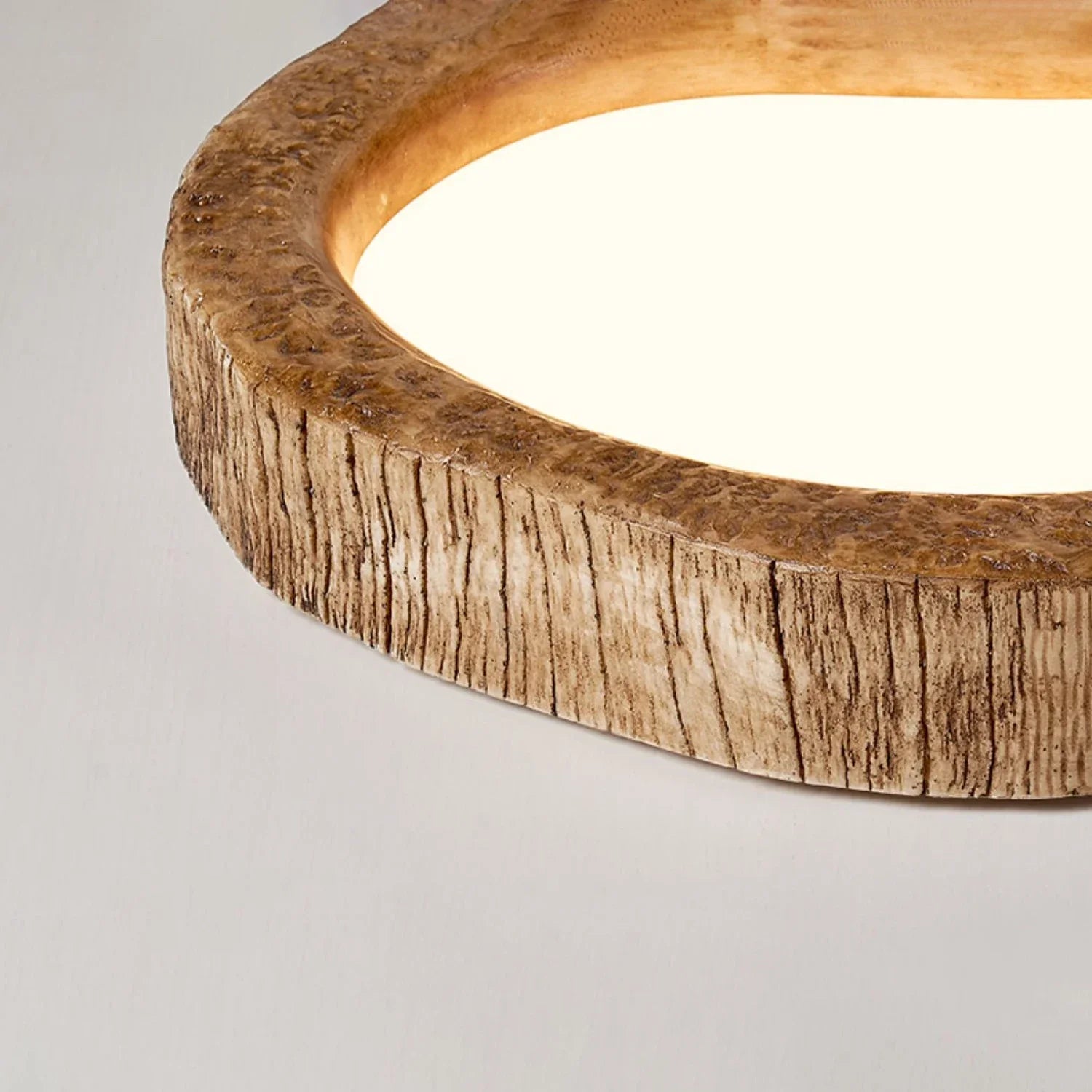 Rustic Bedroom Ceiling Light - LED Wood Effect Lamp for Cosy Lighting