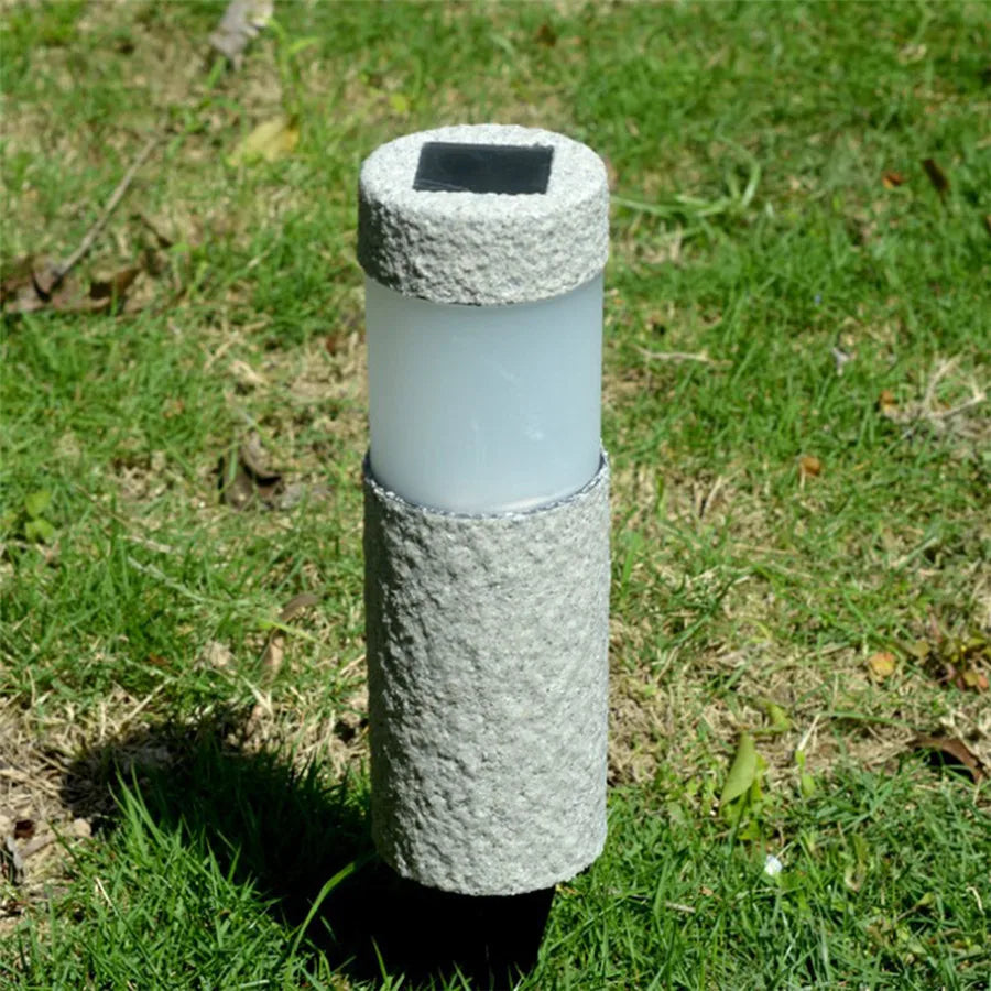 LED Stone Column Light for Garden - Weatherproof Solar Light, Energy-Saving and Ideal for Paths and Driveways