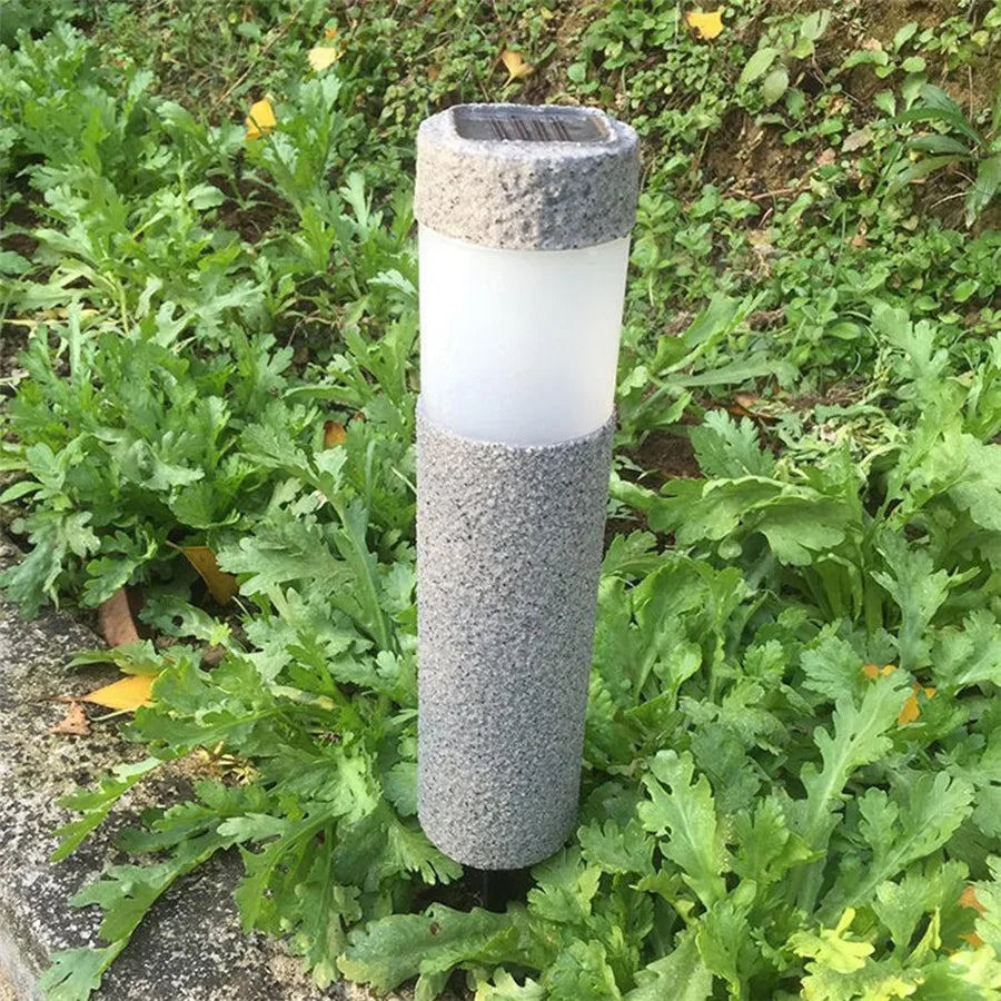 LED Stone Column Light for Garden - Weatherproof Solar Light, Energy-Saving and Ideal for Paths and Driveways