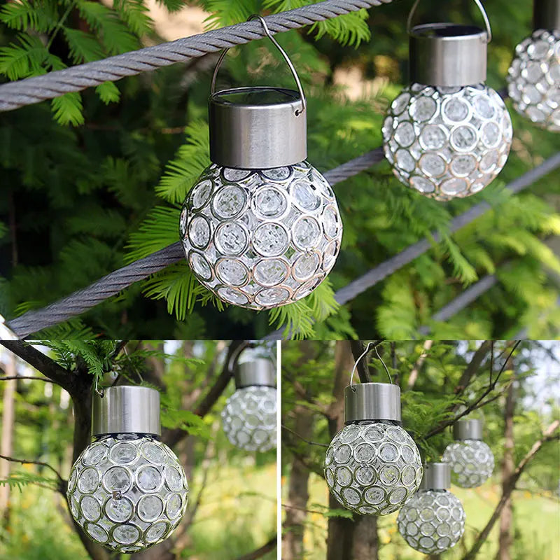 Waterproof Solar Hollow Ball Lamp for Outdoors – LED Garden Lighting for Terrace and Balcony