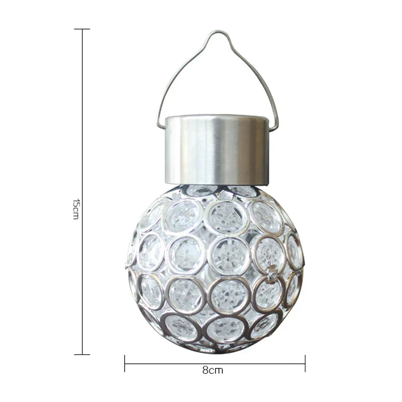 Waterproof Solar Hollow Ball Lamp for Outdoors – LED Garden Lighting for Terrace and Balcony