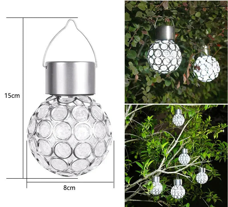 Waterproof Solar Hollow Ball Lamp for Outdoors – LED Garden Lighting for Terrace and Balcony