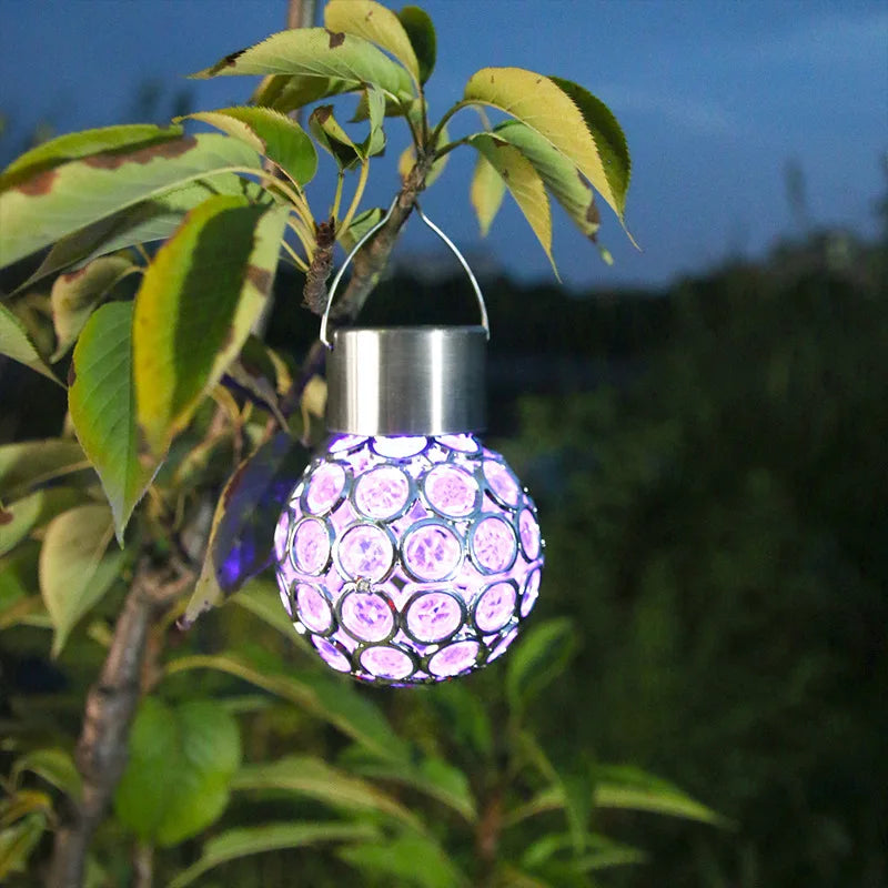 Waterproof Solar Hollow Ball Lamp for Outdoors – LED Garden Lighting for Terrace and Balcony