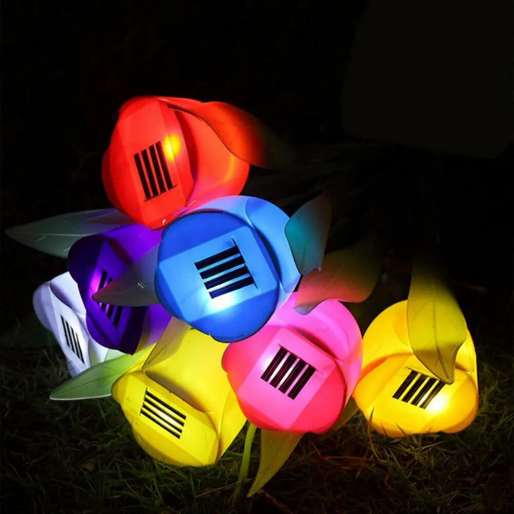 Solar Tulip Lamp - Garden Lighting with Solar Energy, Flower Garden Lights